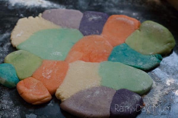Super easy Rainbow Fish Egg-Free Sugar Cookie Recipe perfect to make with kids especially those that love to eat the cookie dough as you make it! 
