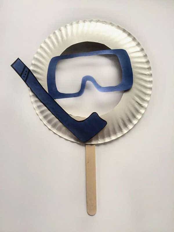 finished paper plate scuba mask