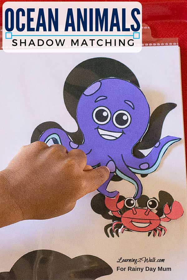 Early Preschool and Toddler Ocean Themed Matching Activity ideal for some summer learning before starting preschool in the fall.