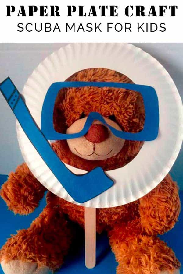 Paper Plate Craft for Kids - create a toy scuba mask for the kids to explore the under sea world as they read Pete the Cat Scuba Cat