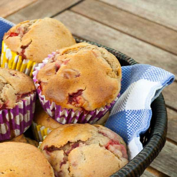 tasty healthy strawberry breakfast muffins