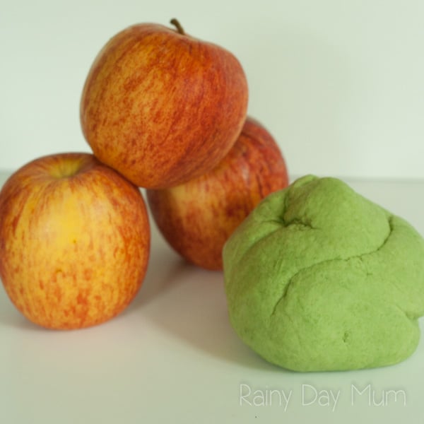 simple apple playdough you can make at home using this 2-ingredient recipe
