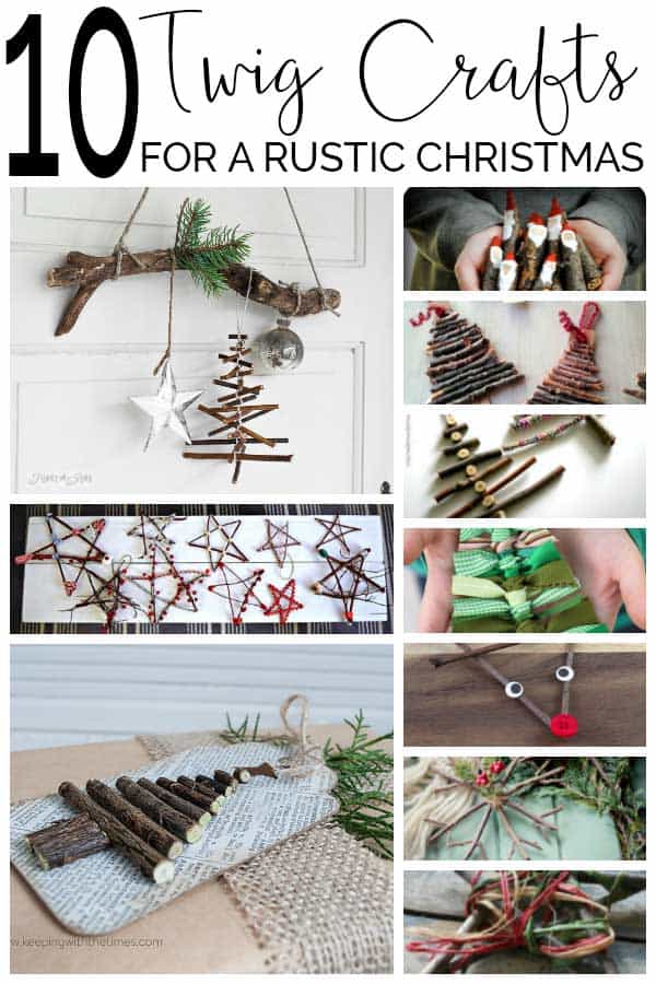 Ten beautiful Christmas Twig Crafts for you and the children to make and decorate the home with from Stars to Santa something for everyone to try.