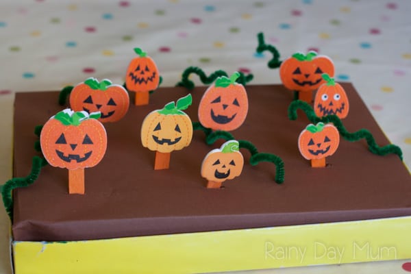 Create your own Pumpkin Patch Maths Game with this step by step instructions ideal for some autumn based hands-on learning.