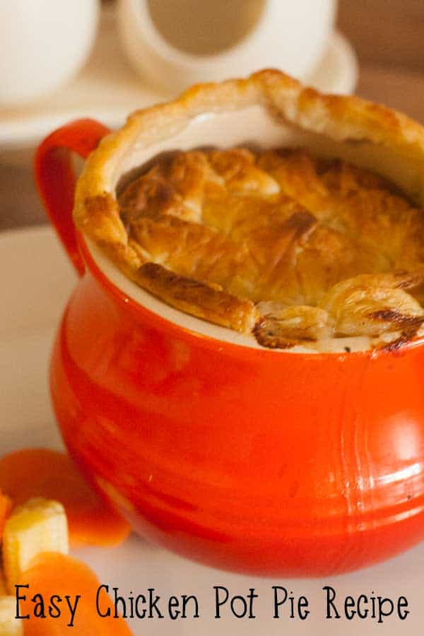 Easy and simple individual Chicken Pot Pie Recipe that you can batch make in advance and cook up quickly on a weeknight ideal for family meals.