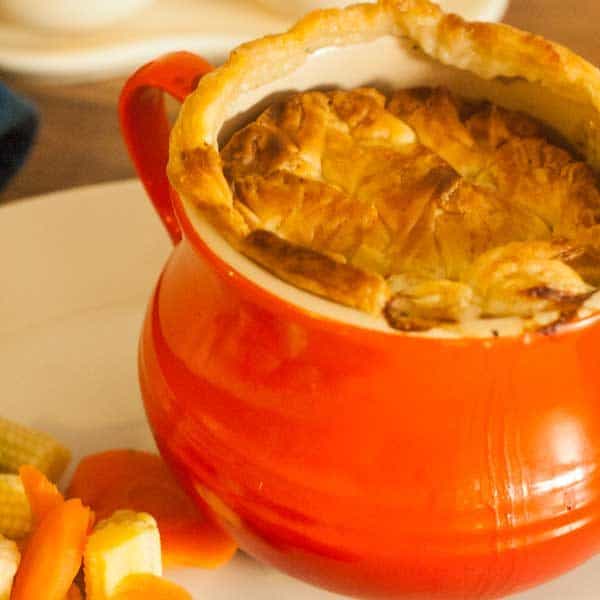 Easy and simple individual Chicken Pot Pie Recipe that you can batch make in advance and cook up quickly on a weeknight ideal for family meals.