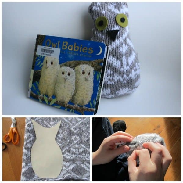 This upcycled sweater Owl Babies craft is easy for kids and adults alike to make, cuddly, and absolutely adorable! Read on for simple directions.