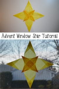 Make this advent window star with your kids! The three kings are sure to find their way with this. Easy step by step instructions & photos to make your own!