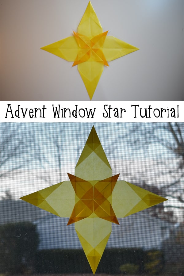 Make this advent window star with your kids! The three kings are sure to find their way with this. Easy step by step instructions & photos to make your own!