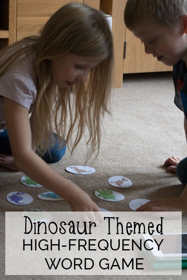 Fun download and make dinosaur themed high-frequency words game for supporting children to learn to read. Play 1 player or 2 players with full instructions.
