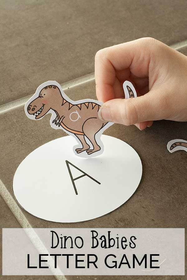 Dinosaur Baby Letter Game for Preschoolers