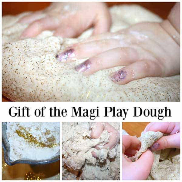 Make your own calming gift of the magi play dough with this simple recipe that you can use in connection with The Christmas Story for sensory play.