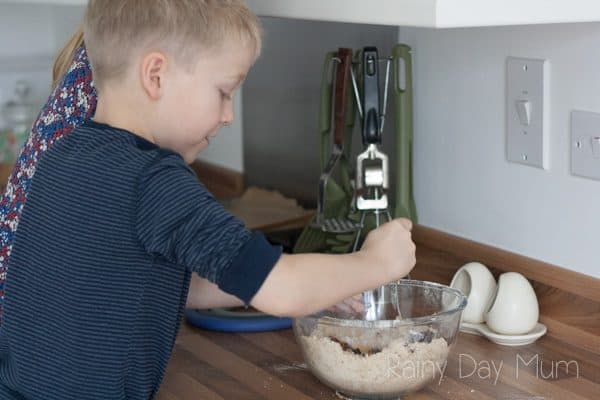 Cooking with kids to make delicious rock buns