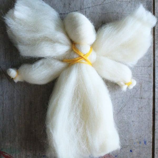 Check out this easy wool angel tutorial for kids to craft during Advent, Christmas, and beyond! It's easy to modify to an ornament or fairy, too.