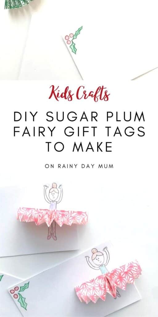 Kids Christmas Craft - simple Sugar Plum Ballerina Gift Tags to Make
