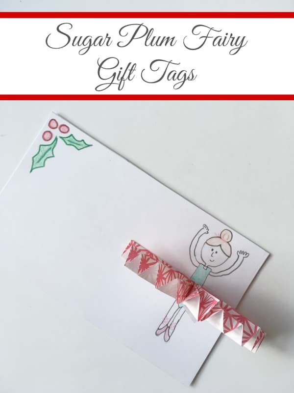 Finished Nutcracker Sugar Plum Fairy Gift Tags for Kids to Make