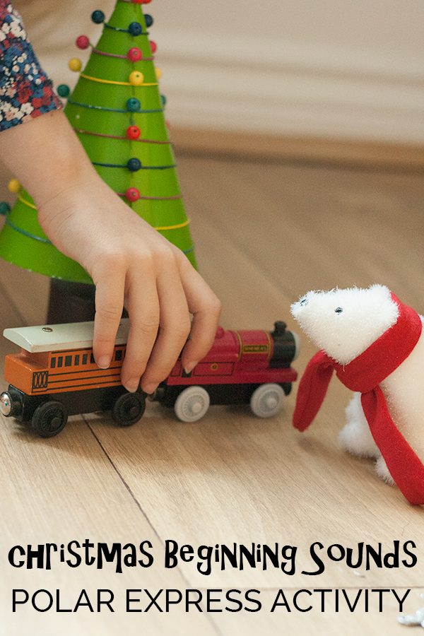 Christmas themed hands-on learning activity to help young children with their awareness of beginning sounds in this Polar Express Activity.