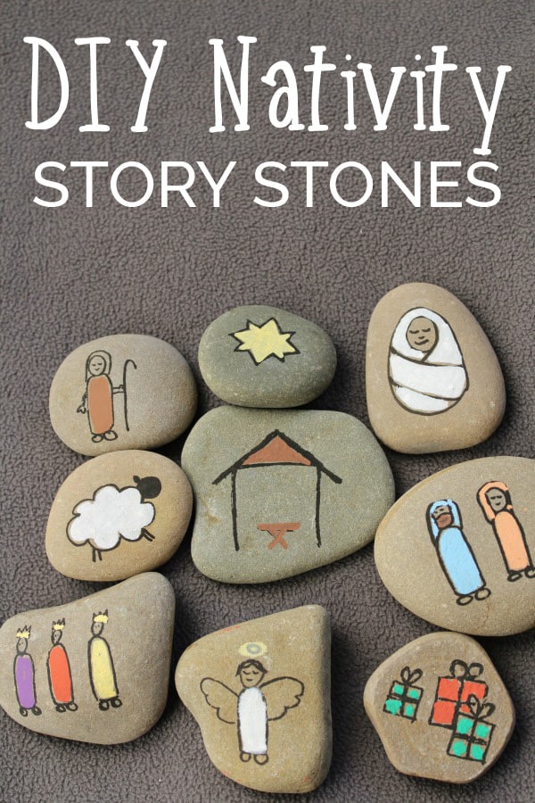 Pin Image of Nativity Story Stones you can make for kids