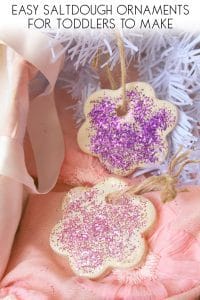 Easy Saltdough Ornaments with Glitter for Toddlers to Make