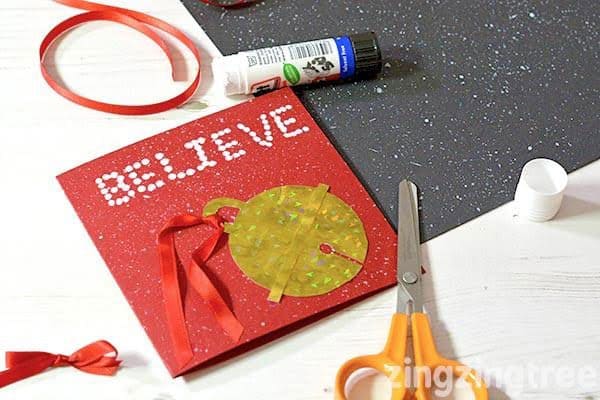 Create this fun and easy Polar Express "I believe" inspired Christmas Card Craft that is ideal to make with children or for children.