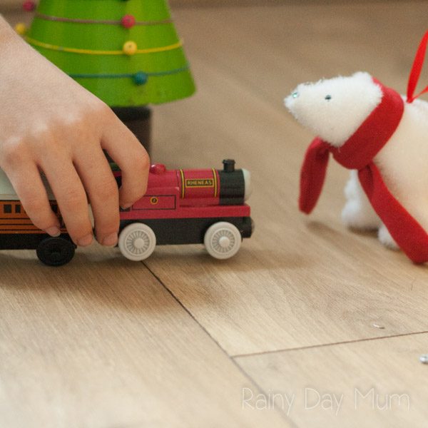 Christmas themed hands-on learning activity to help young children with their awareness of beginning sounds in this Polar Express Activity.