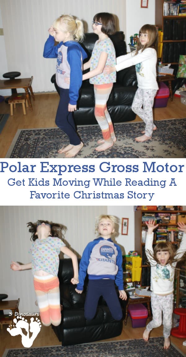 Stuck indoors then these Polar Express gross motor activities will get your kids up and moving around and working out some of that energy