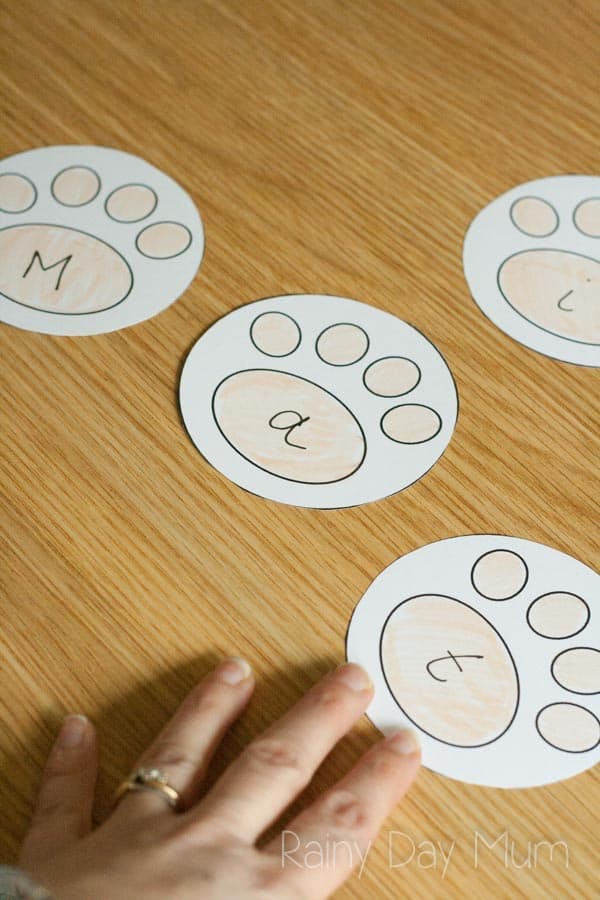 Simple activity to set up for toddlers and preschoolers supporting learning of names. Based on the classic theme of Teddy Bears.