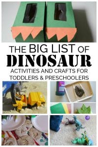 Discover, enjoy, play and learn with this BIG list of dinosaur crafts and activities for toddlers and preschoolers that can't be missed.