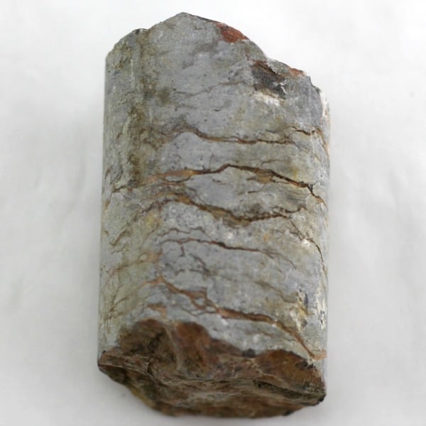 rock core sample to show the layers of sedimentary rock
