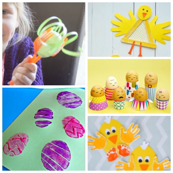 Try your hand at these easy Easter crafts for toddlers that you can do together to create some eggs, bunnies and chicks.