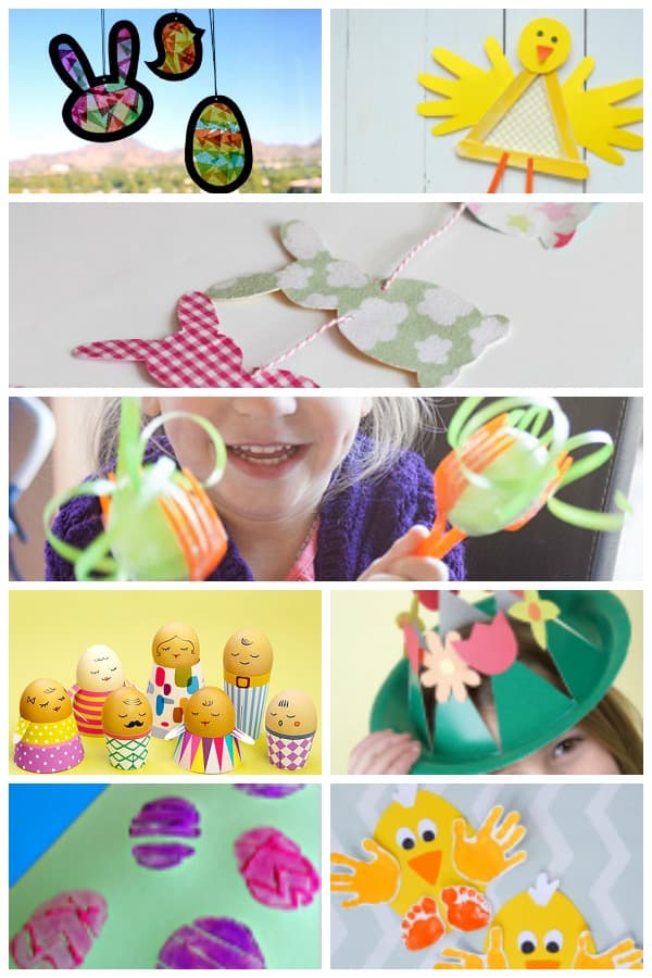 Try your hand at these easy Easter crafts for toddlers that you can do together to create some eggs, bunnies and chicks.
