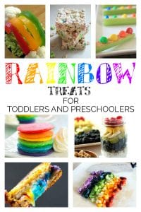 Serve a rainbow to your toddlers and preschoolers or get them to give you a hand in the kitchen with these delicious rainbow treat recipes for kids and you.