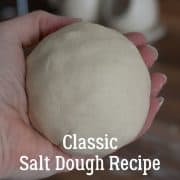 a ball of salt dough ready to use with kids using a classic 1950s recipe