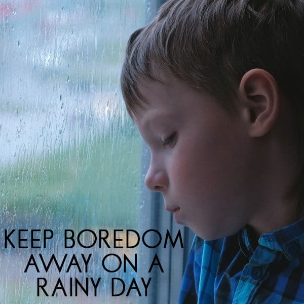 Ideas for fun and simple rainy day activities to keep boredom at bay for kids. Lots of indoor and outdoor activities to do to keep boredom at bay.