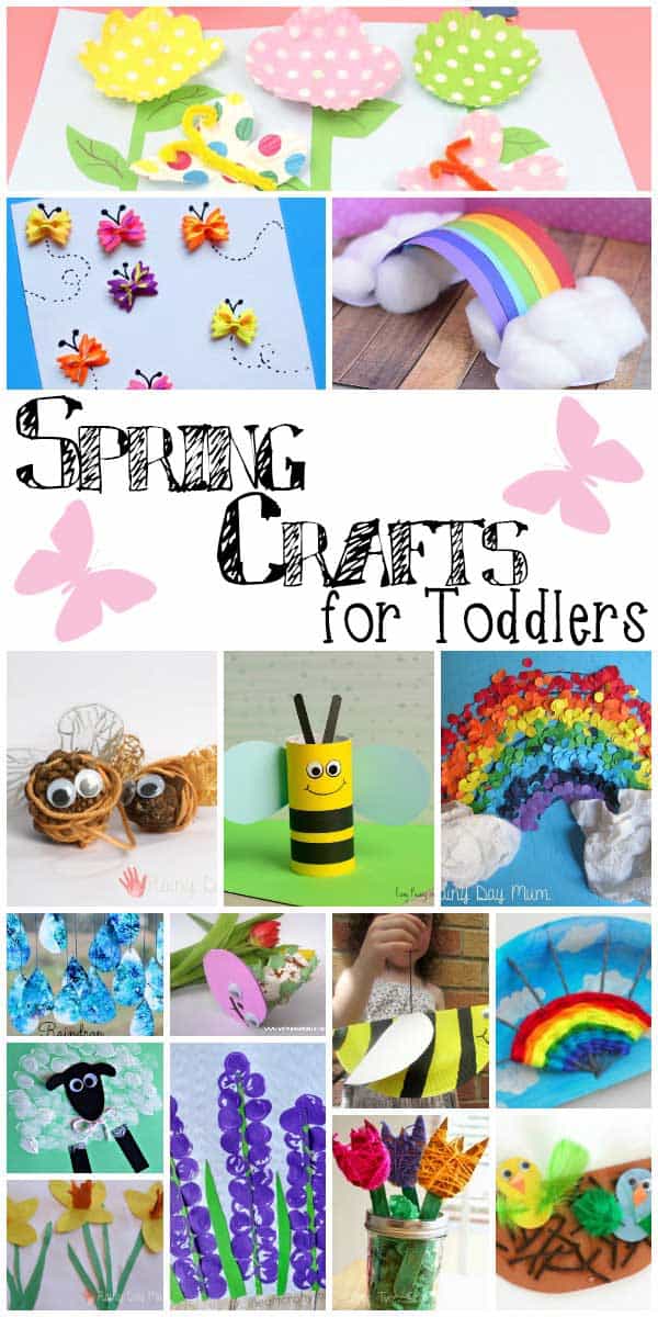 Easy, simple spring crafts for toddlers to make and do with you at home so that you can get creative together all season long.