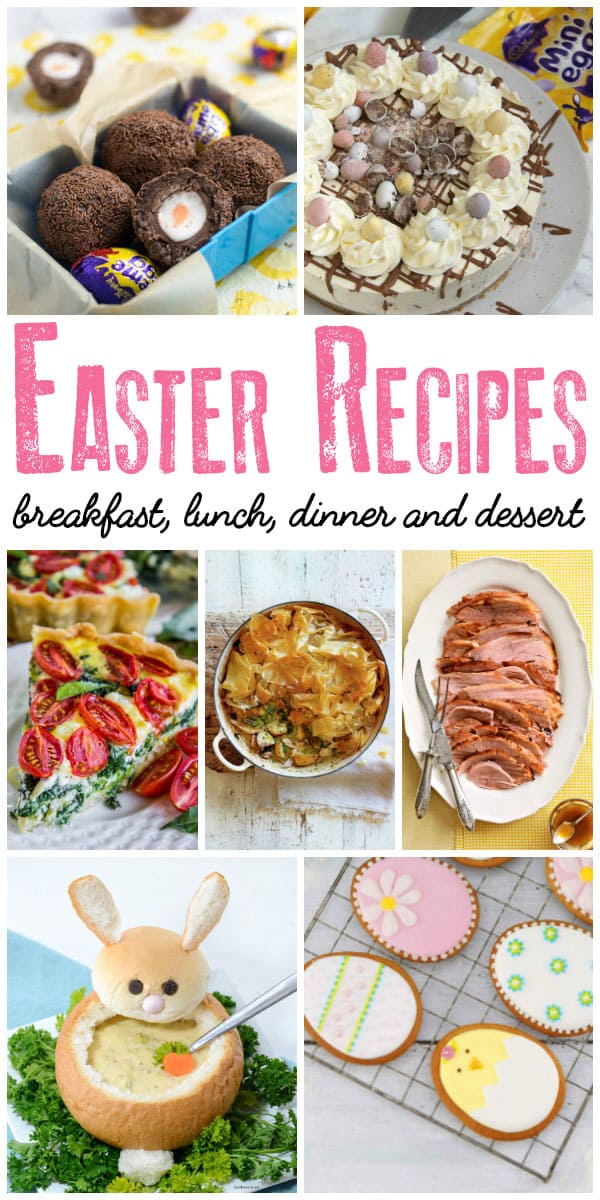 Family approved Easter Recipes to help you meal plan for your celebrations, including breakfast, lunch, dinner and dessert.