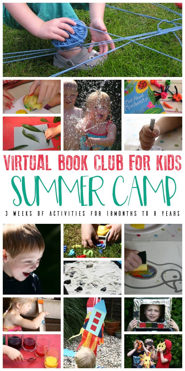 Virtual Book Club for Kids Summer Camp for Moms to do at home. Complete activity plans written by specialists to help avoid the summer slide.