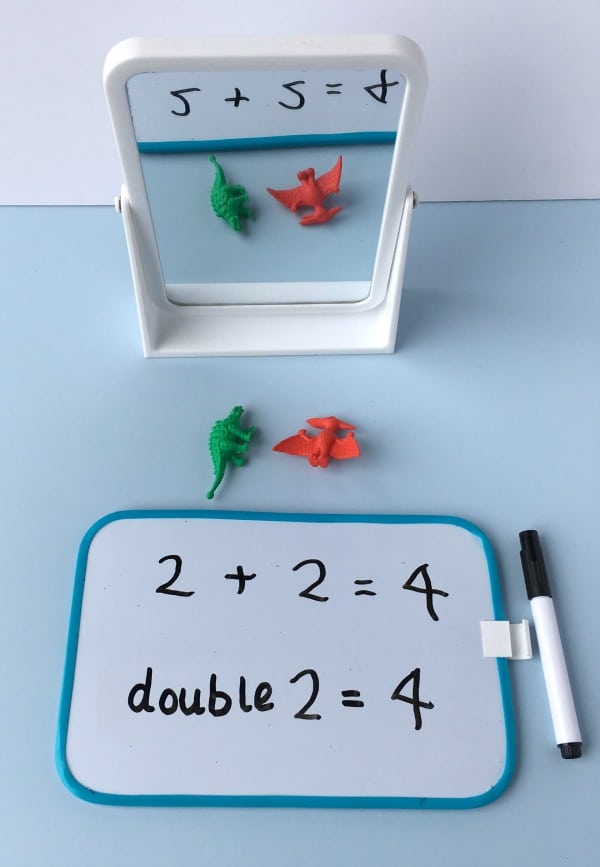 Simple to set up Maths Centre activity for home or the classroom to teach doubling ideal for use with Foundation Stage or Kindergarten.