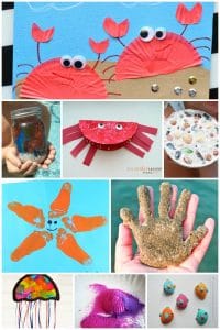 Shells, critters, sand and memories these beach themed crafts for kids are fun to dive into this summer to get creative on those long hot days.