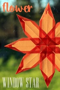 Make this beautiful Kite Paper Window Star that looks like a flower to decorate your home or classroom this summer made with origami folds.