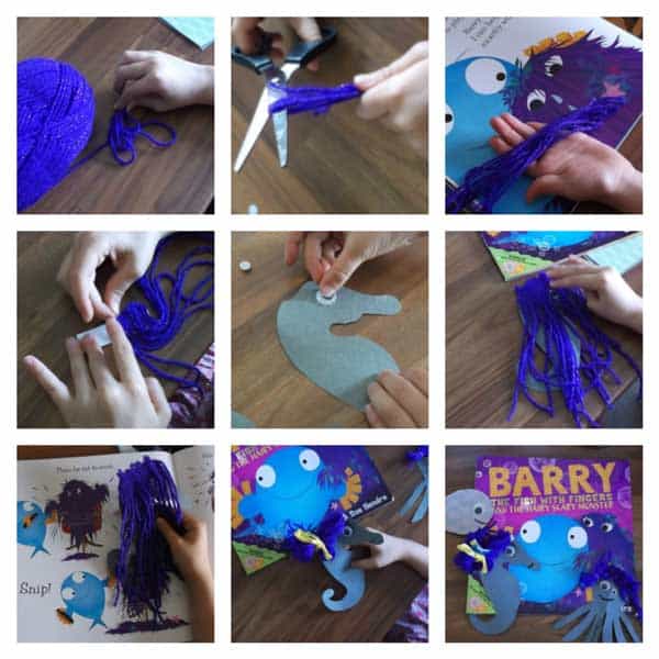 Read and create with Barry the Fish with Fingers and the Hairy Scary Monster by Sue Hendra and make some Crazy Sea Monsters.