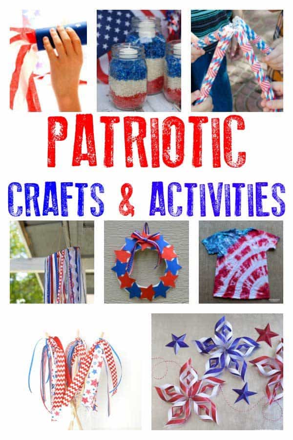 Over 20 different Patriotic crafts and activities for kids that are easy and fun to do. Ideal for 4th July or Memorial Day.