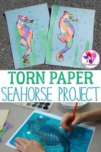 Torn Paper Sea Horse Project
