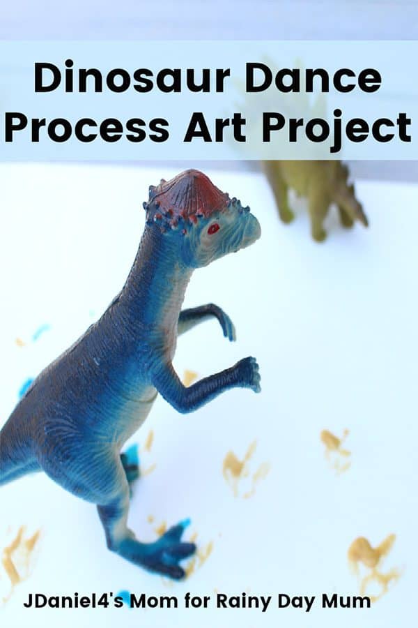 Dinosaur themed process art project ideal for early years or preschoolers. Get your dinosaurs dancing to create abstract art.