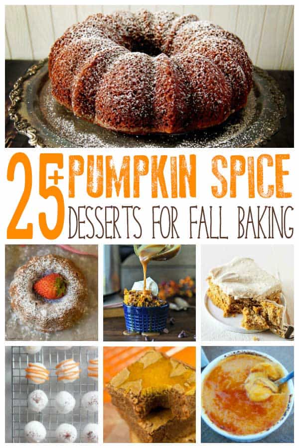 Get stocked up on Pumpkin Spice and Puree as these delicious dessert recipes will inspire you to bake and help you meal plan for Thanksgiving and fall.