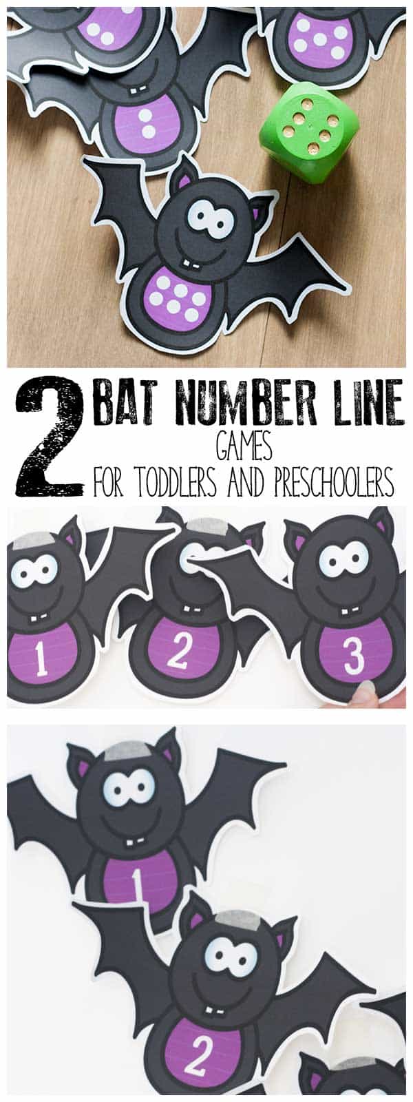 Two Bat-themed number games for toddlers and preschoolers based on the featured book Stellaluna by Janell Cannon. Ideal for Nocturnal Animal Units of Study.
