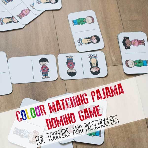 Download and Print this colour matching pajama game inspired by the book Llama Llama Red Pajama ideal to play with toddlers and preschoolers. #toddler #preschooler #vbcforkids #llamallamaredpajama #rainydaymum #toddleractivity #preschoolactivity
