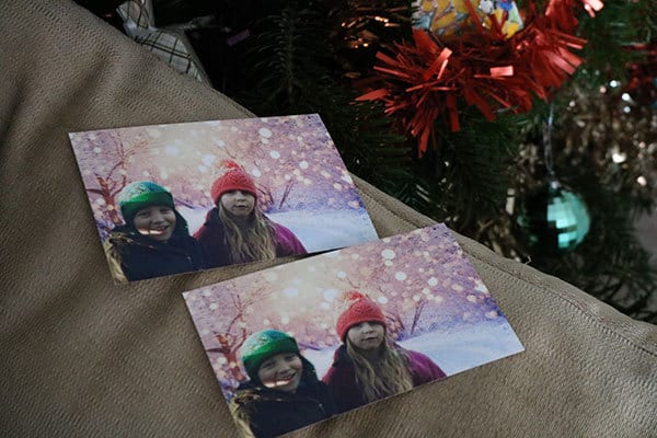 Use the new guided edit replace background in Photoshop Elements 2018 to create a winter holiday thank you card ideal for the children to send post-Christmas to thank friends and relatives for their gifts.
