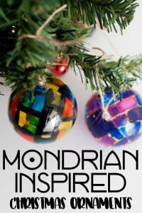 Mondrian Christmas Ornaments