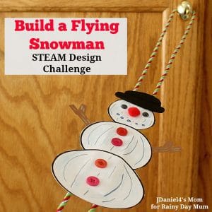 Flying Snowman STEAM Activity for Kids